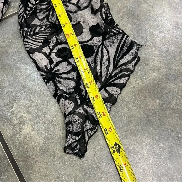 Separates By New York City Design Co Black Floral Silk Top Sz 2XL Y2K Fairy Boho - Picture 8 of 8